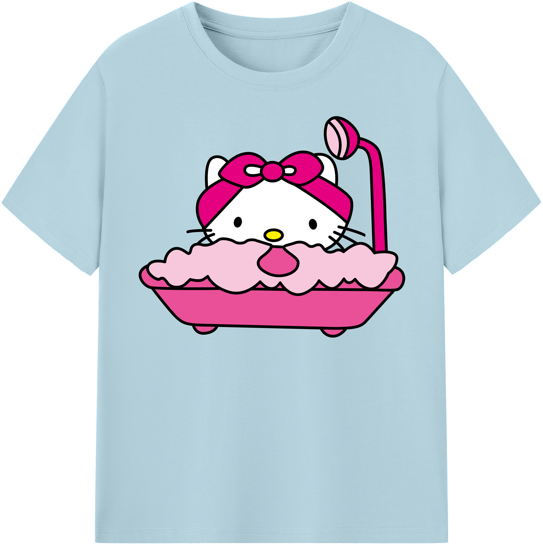 （画像用） Hello Kitty ハローキティ 綿100％半袖Tシャツ（フロントプリント）